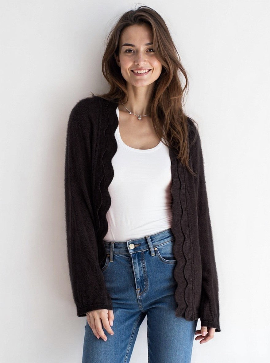 L/S open tunic cardigan