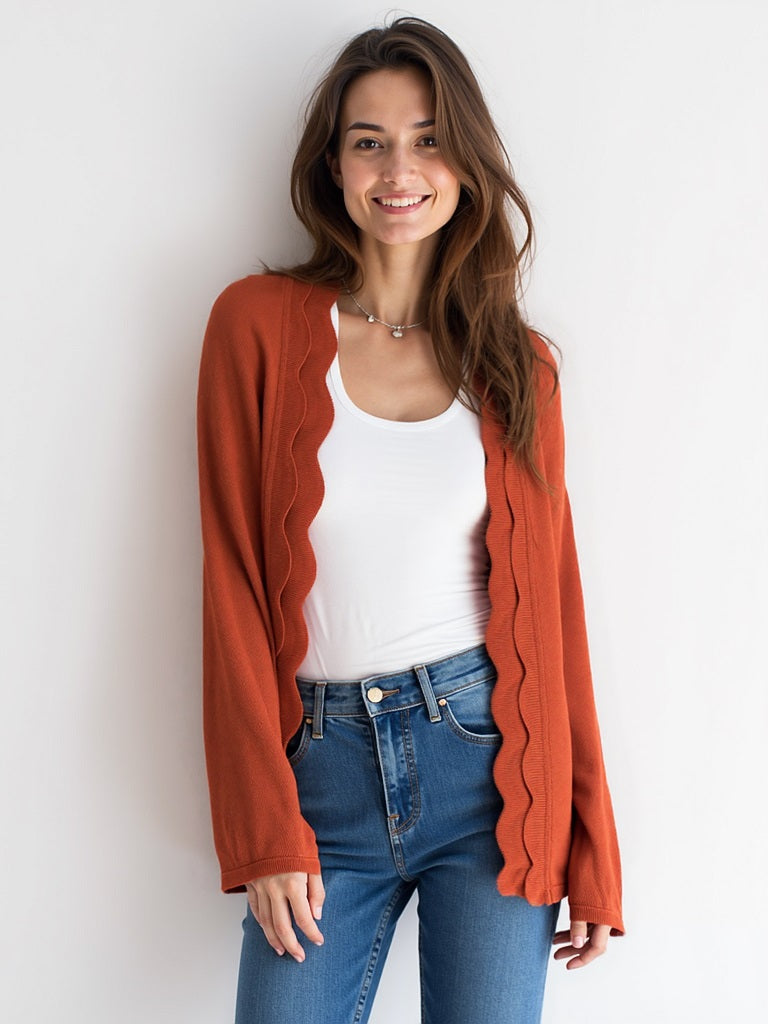 L/S open tunic cardigan