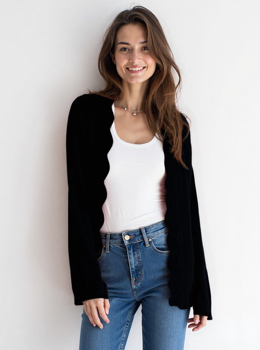 L/S open tunic cardigan