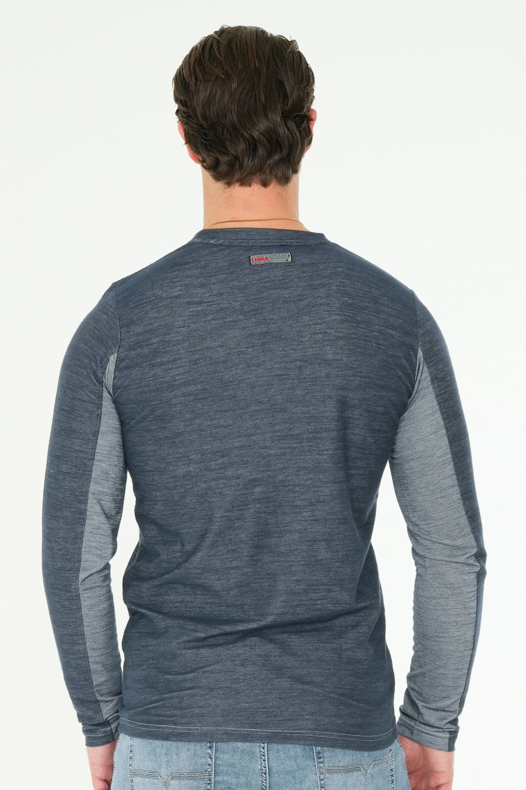 Long Sleeve Printed Henley