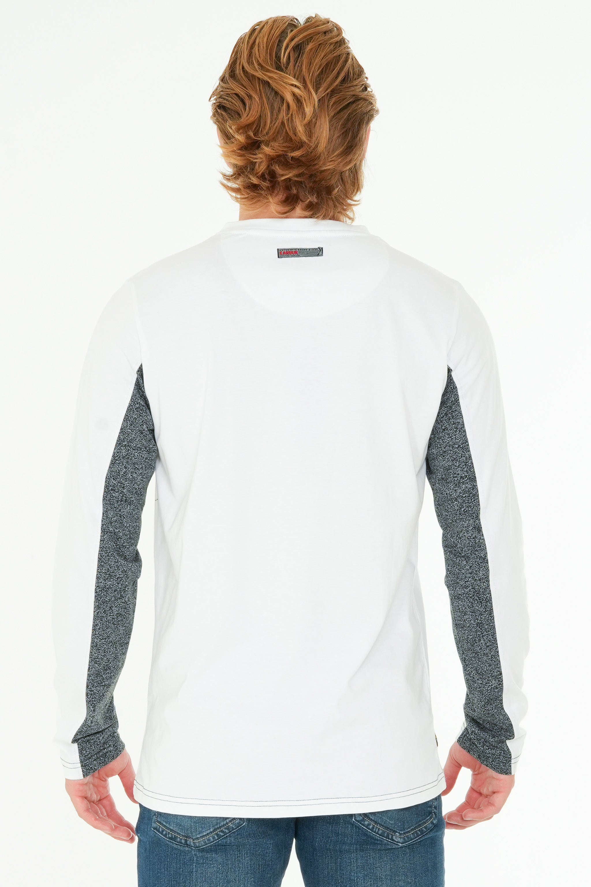 Long Sleeve Printed Henley