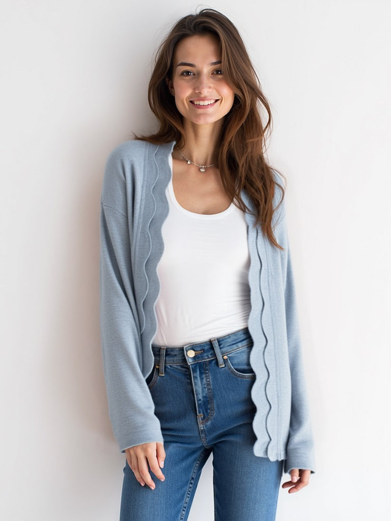 L/S open tunic cardigan