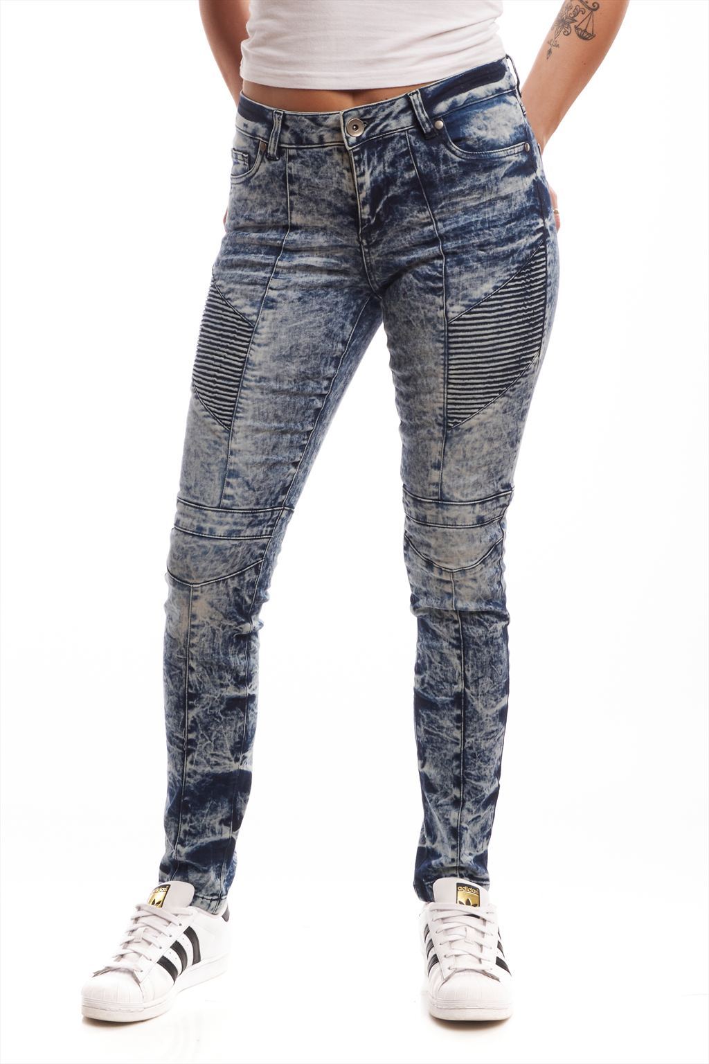 Acid wash biker store jeans