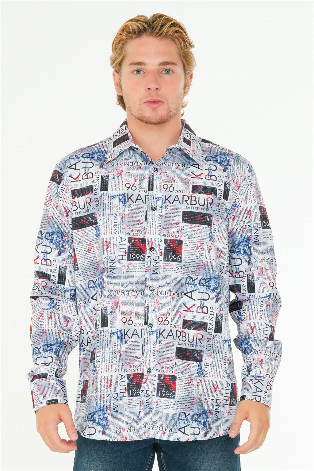 Chemise imprimée à manches longues