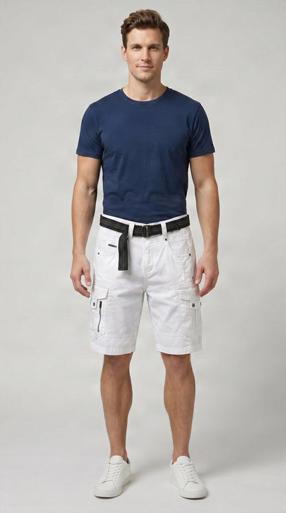 SHORT CARGO À CEINTURE