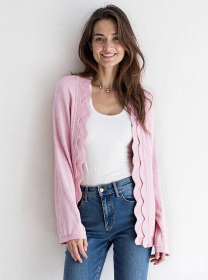 L/S open tunic cardigan