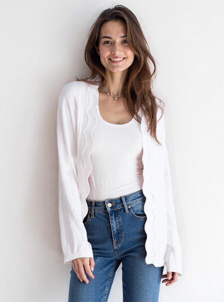 L/S open tunic cardigan
