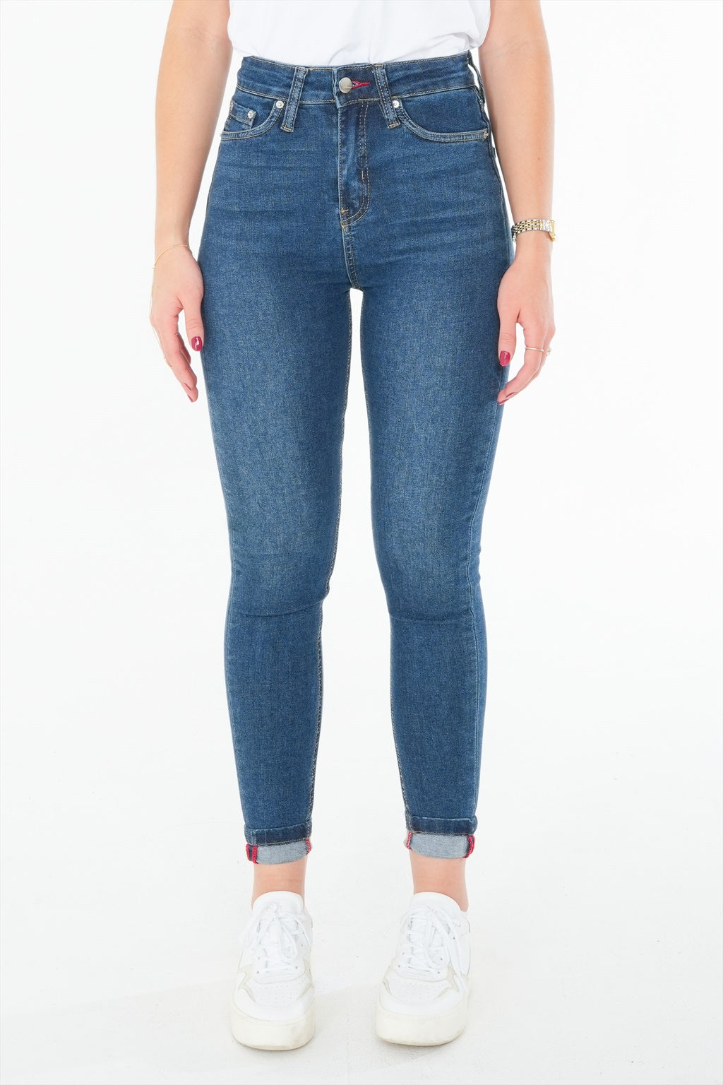 Jean skinny taille haute