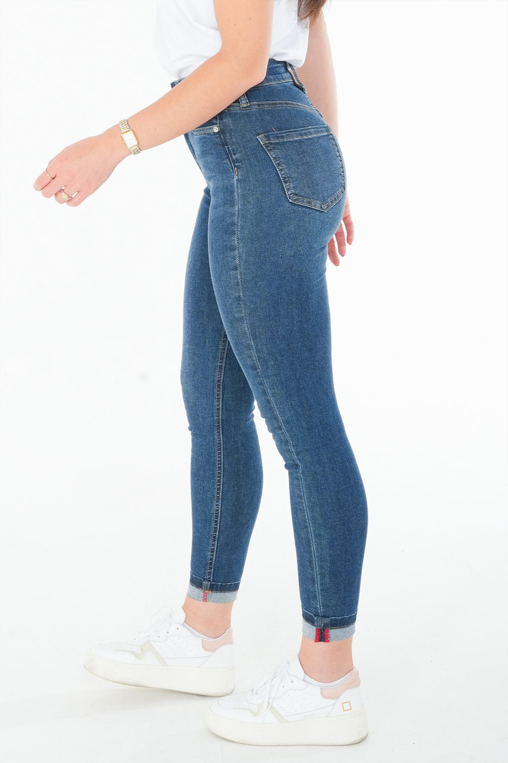 Jean skinny taille haute