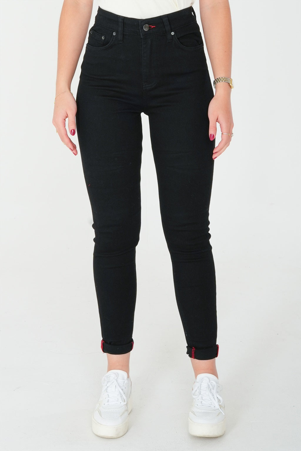 Jean skinny taille haute