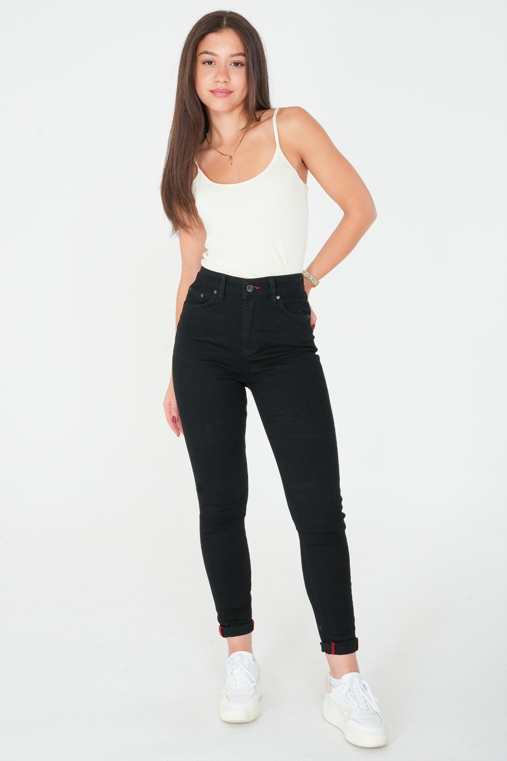 Jean skinny taille haute