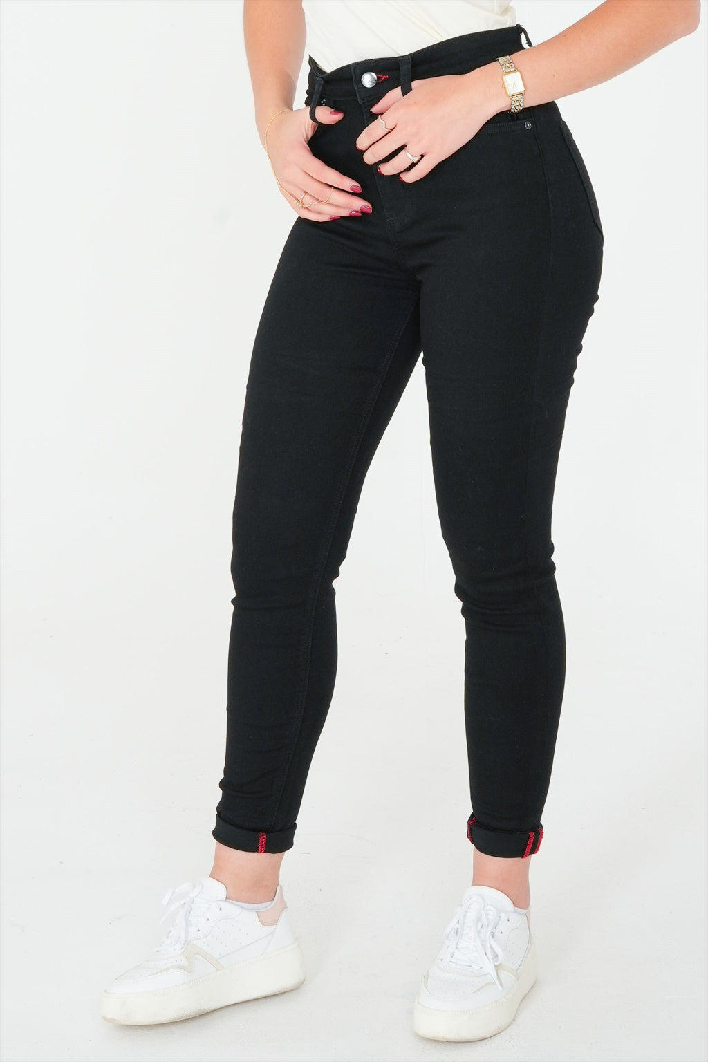 Jean skinny taille haute