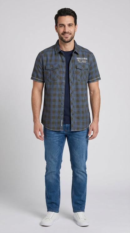 Chemise imprimée à manches courtes