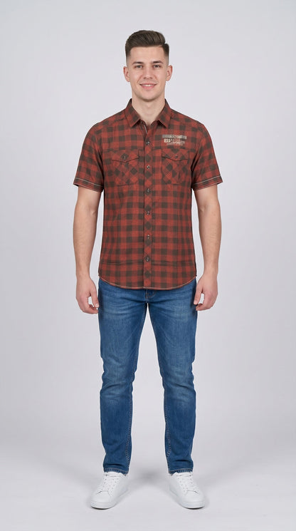 Chemise imprimée à manches courtes