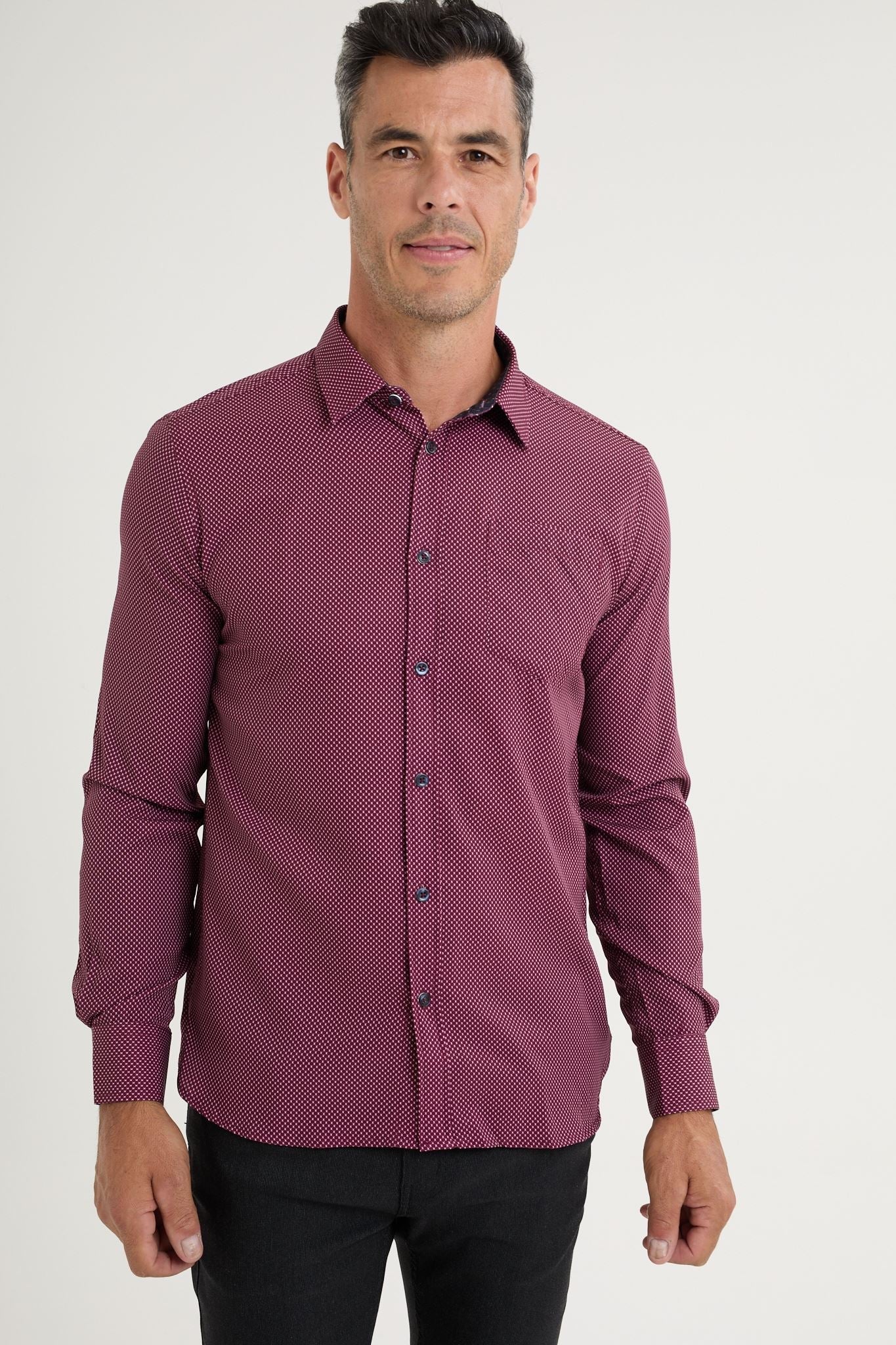 Chemise extensible à manches longues