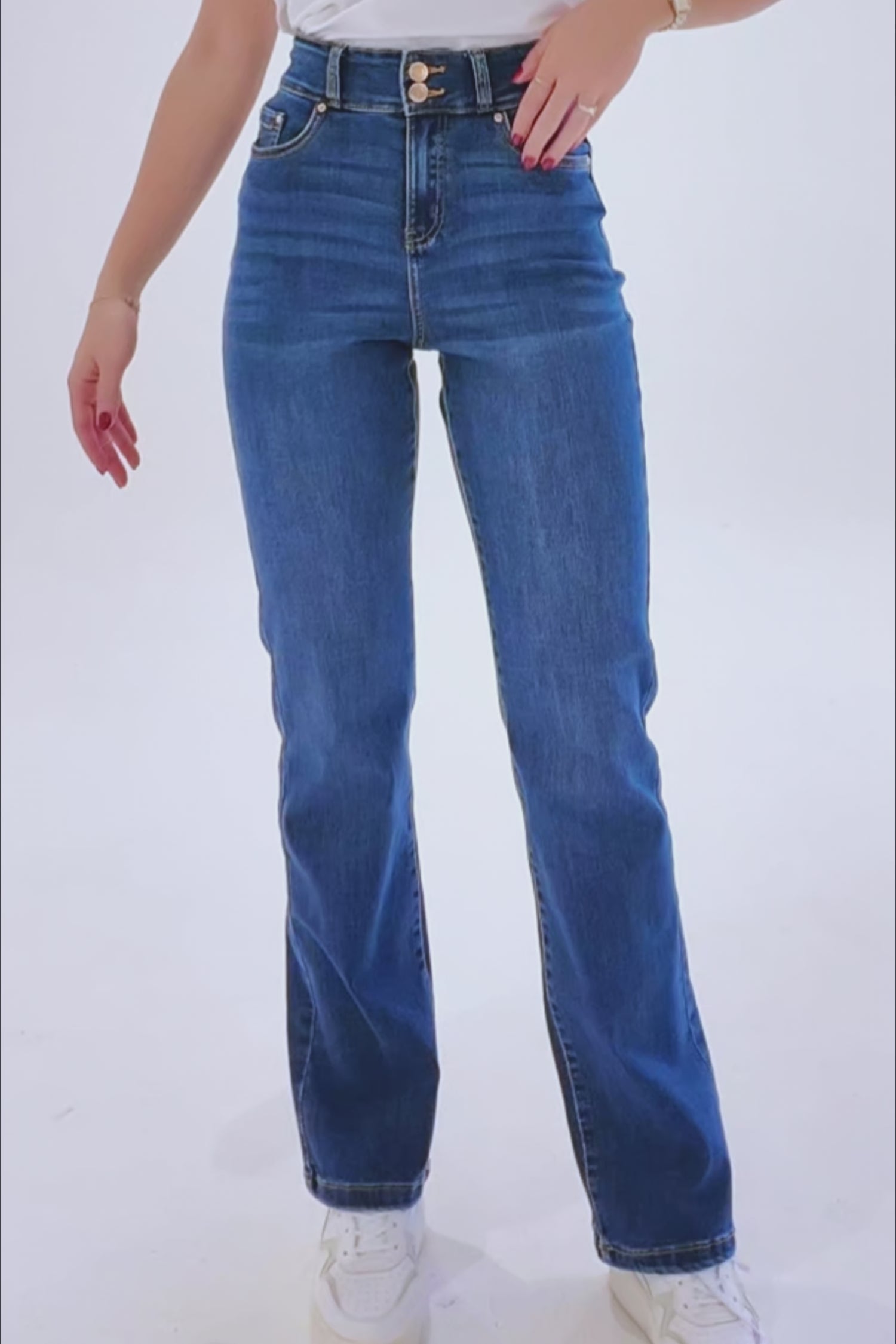 Jean bootcut taille haute