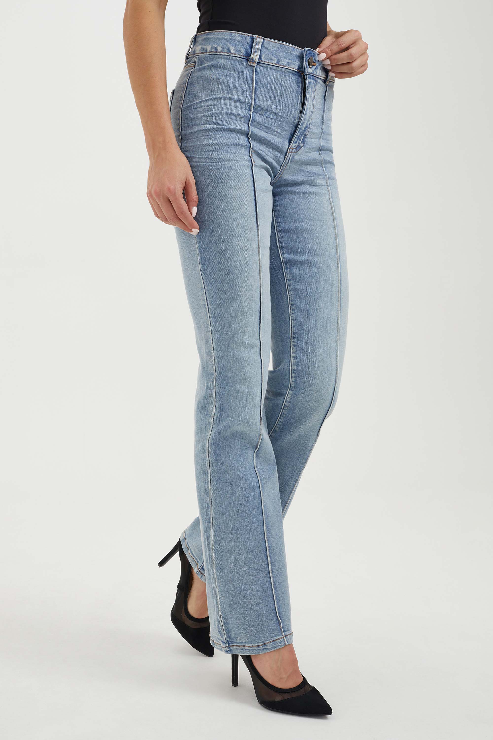 Pantalon jambe évasée femme best sale