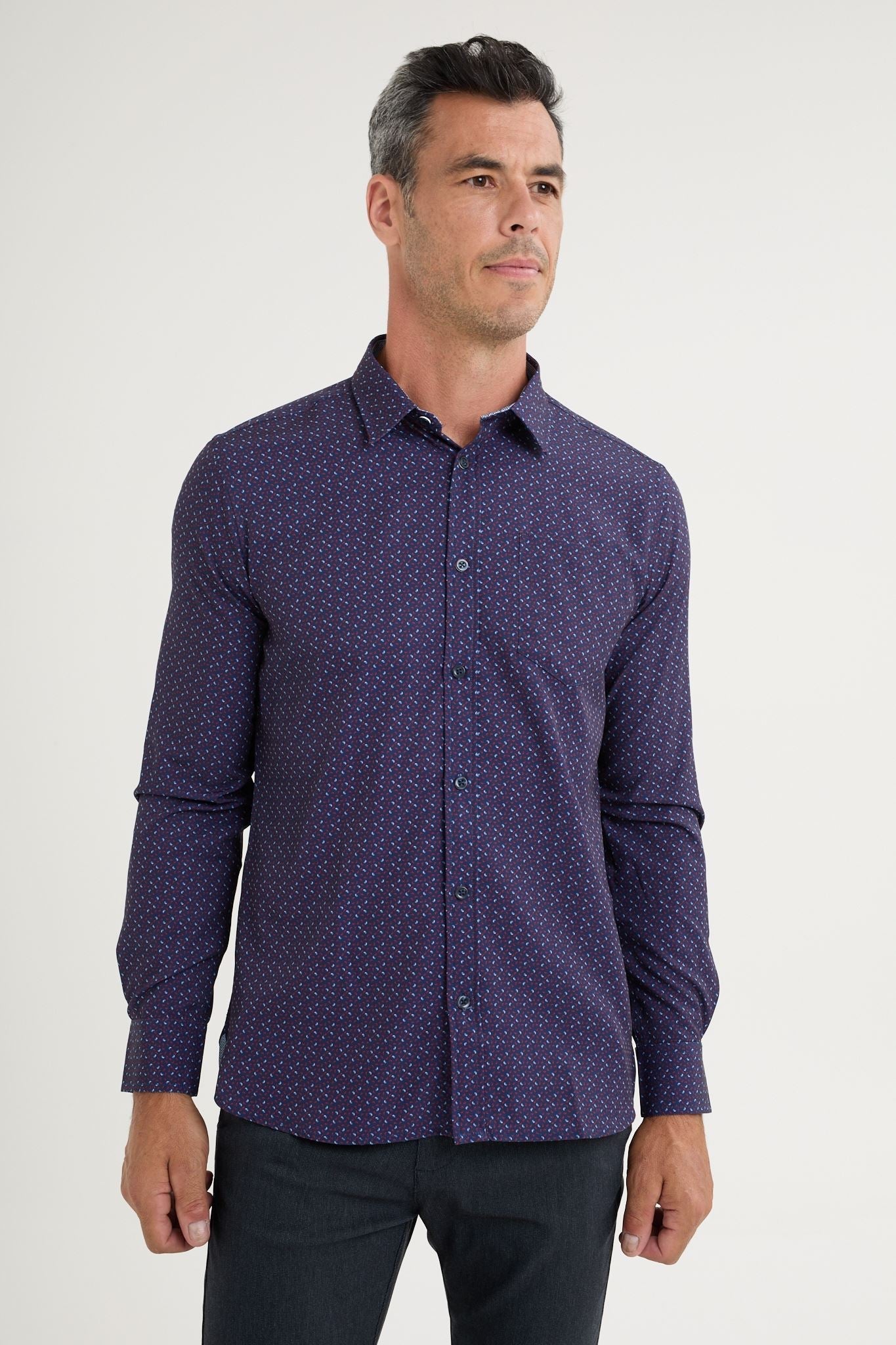 Chemise extensible à manches longues