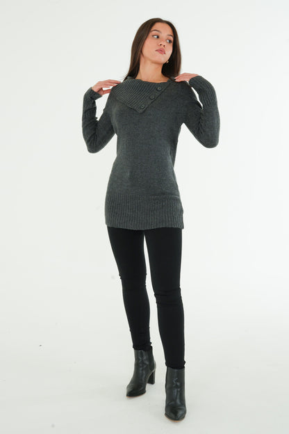 Split Neck Sweater