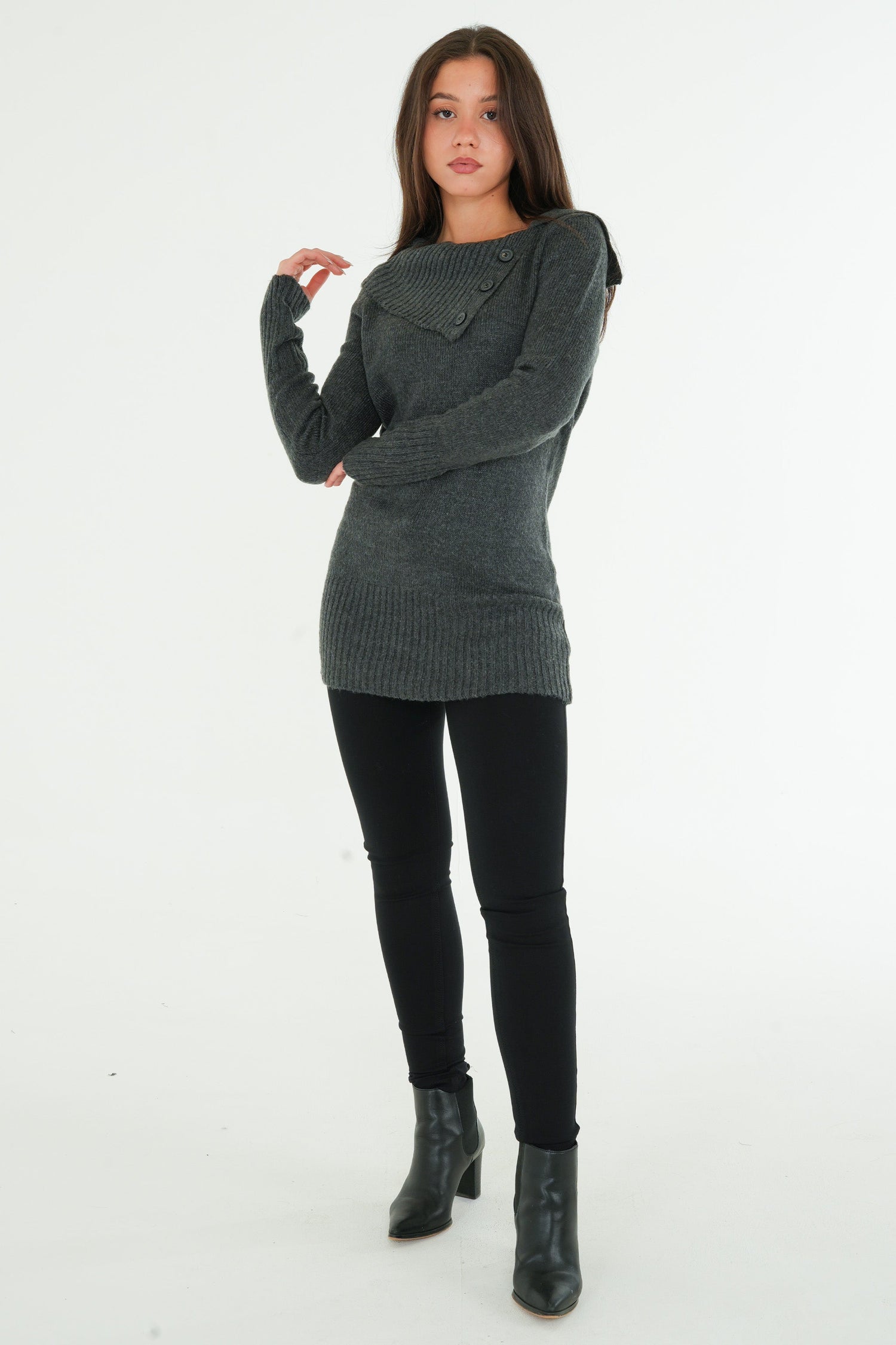 Split Neck Sweater