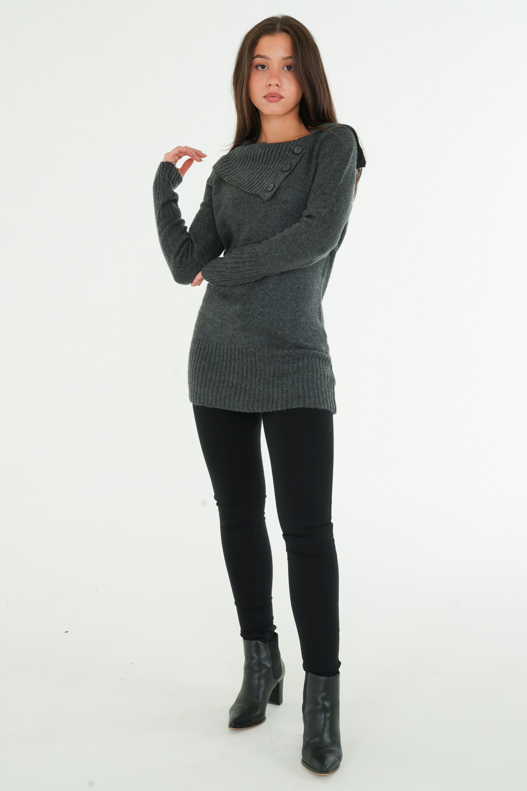 Split Neck Sweater