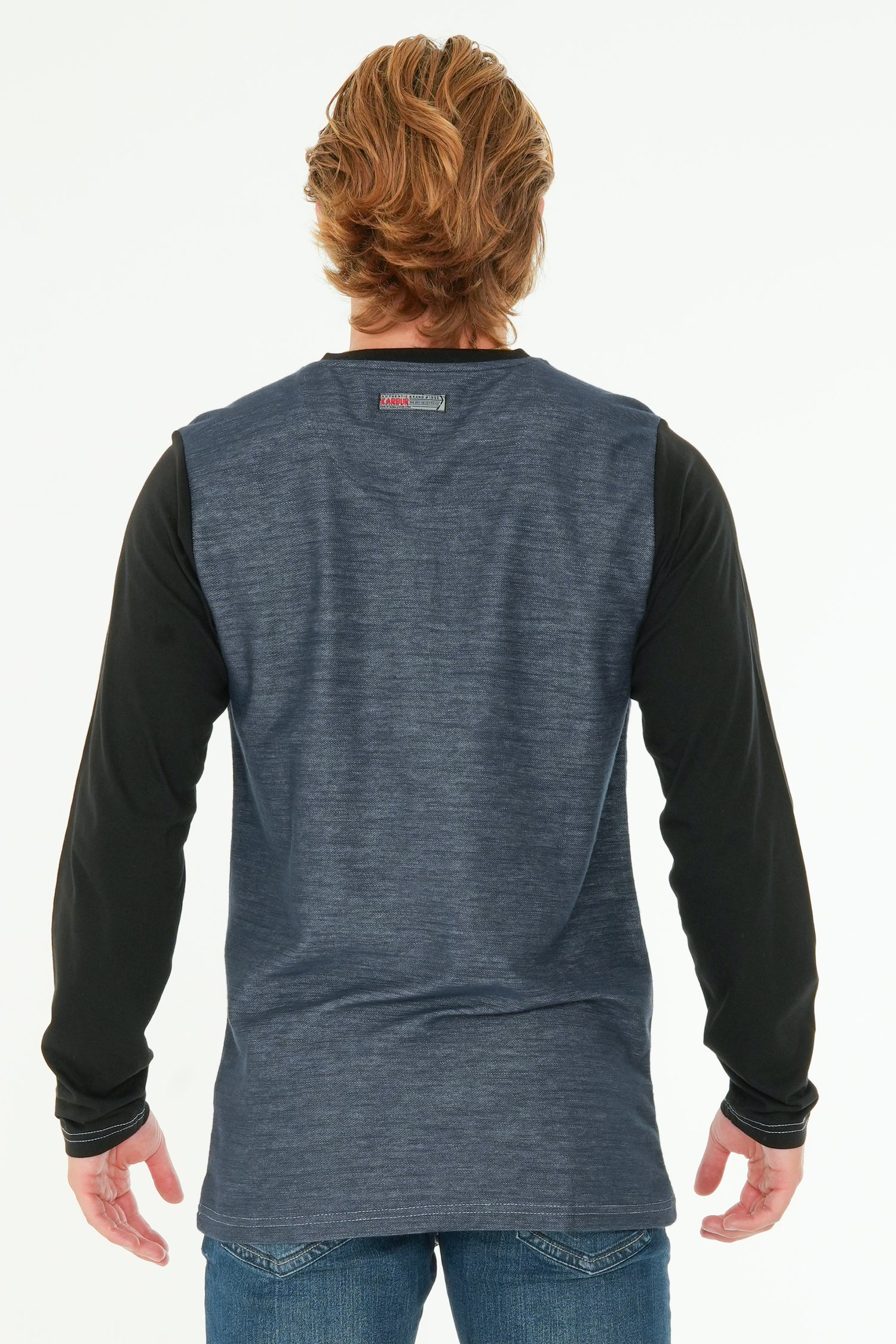 Long Sleeve Printed Henley