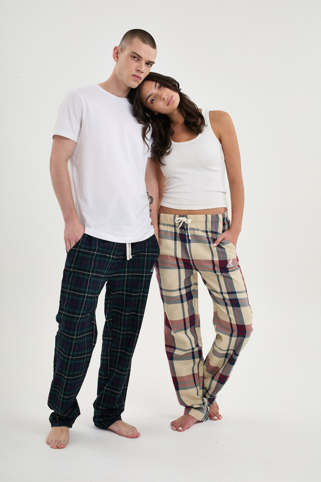 Printed flannel relaxation pants