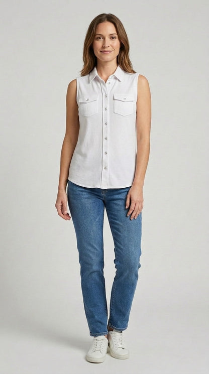 Sleeveless blouse