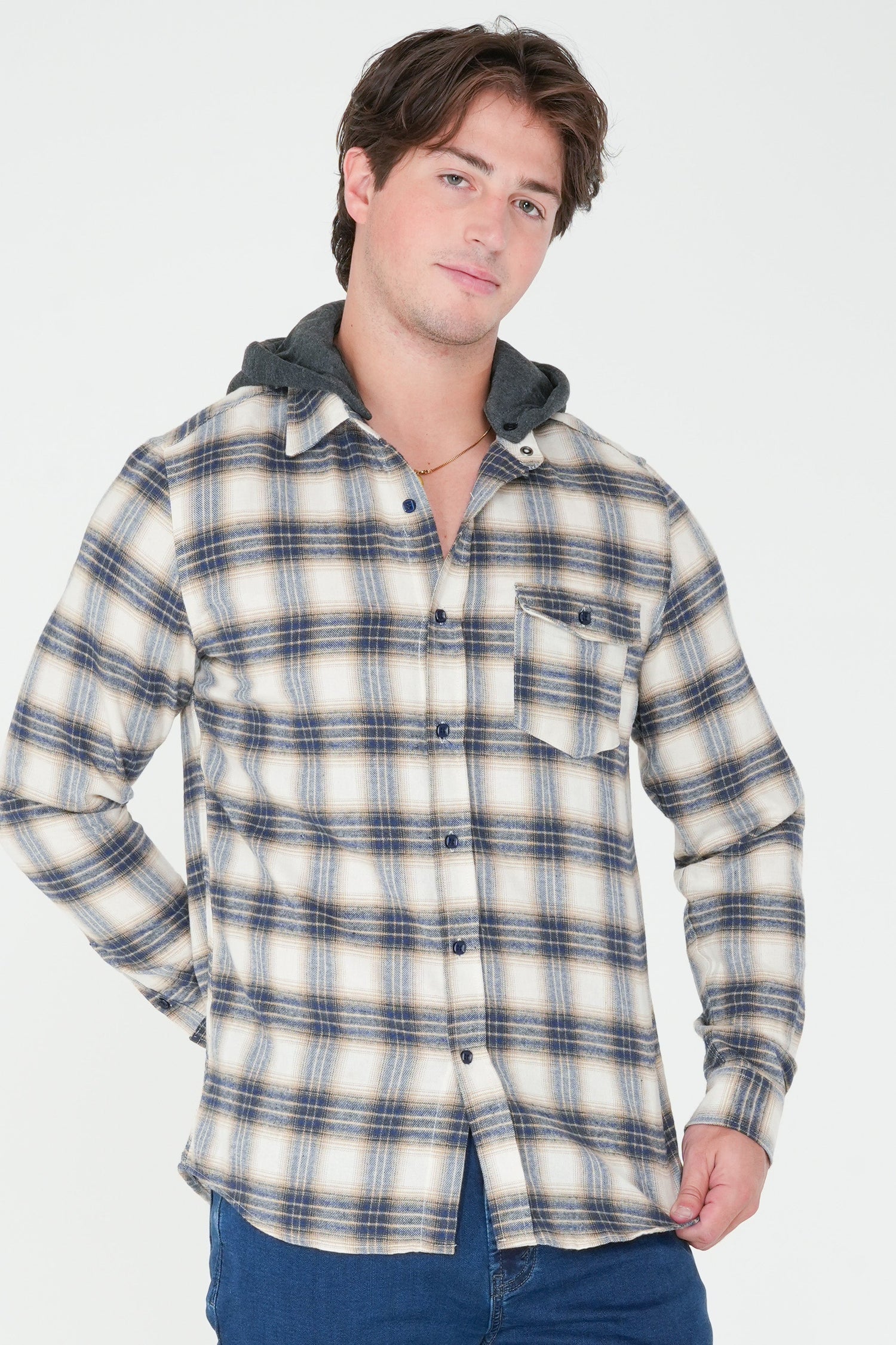 Flannel Hoody Shirt