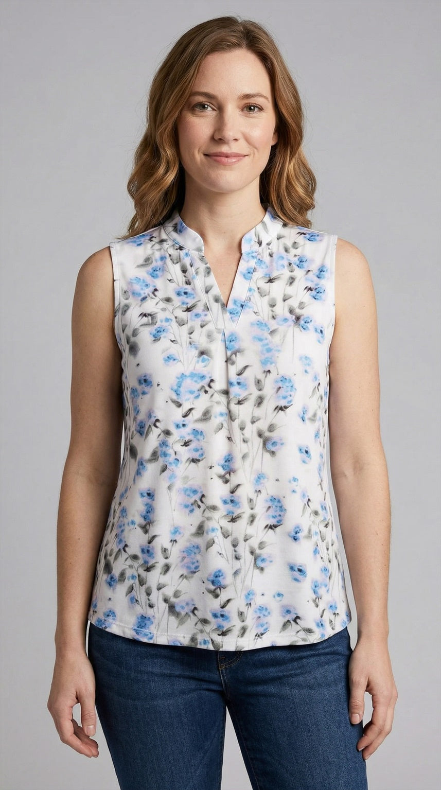 Sleeveless Print Top