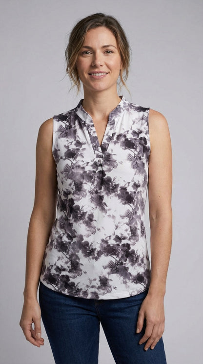 Sleeveless Print Top