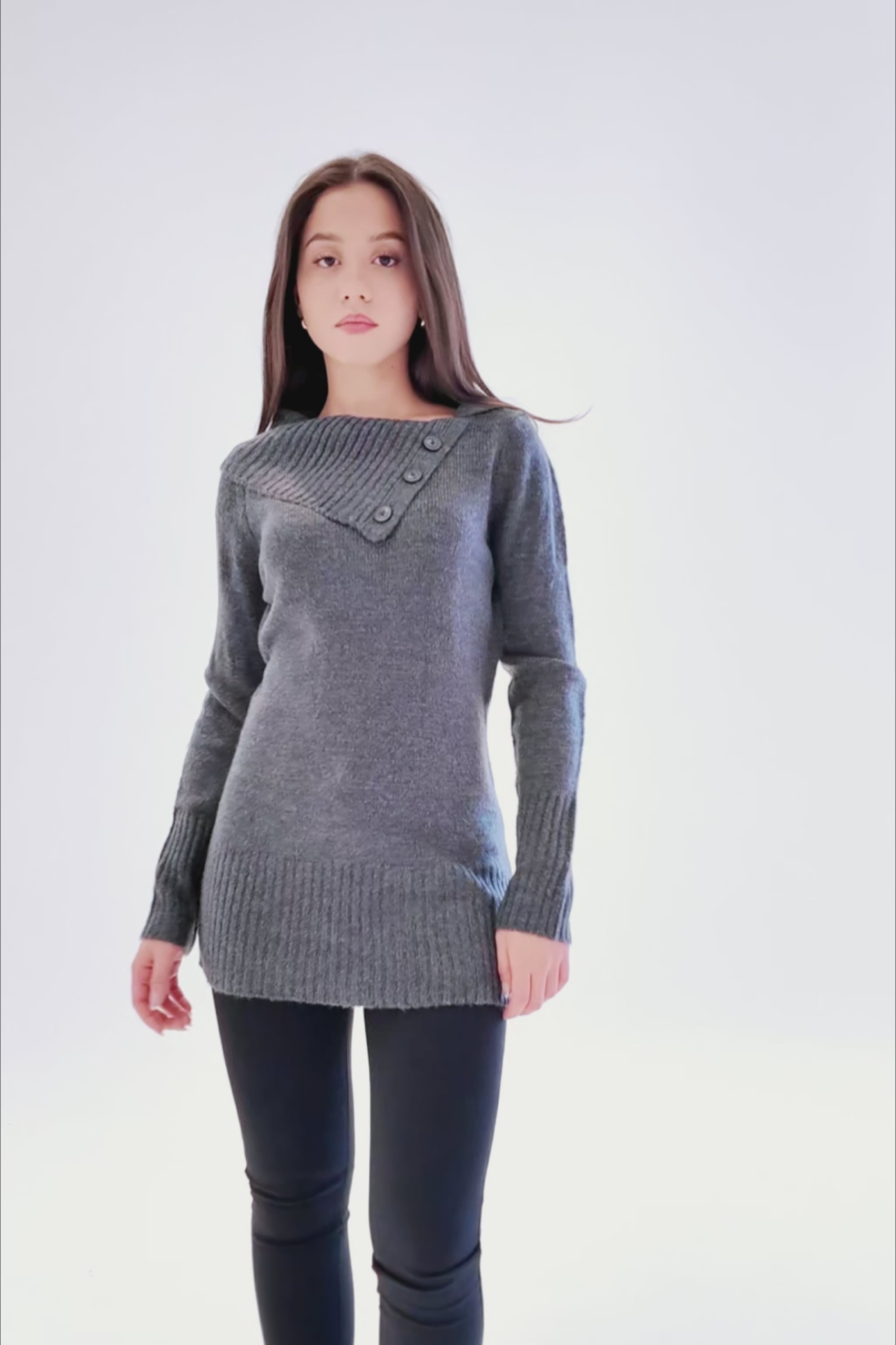 Split Neck Sweater