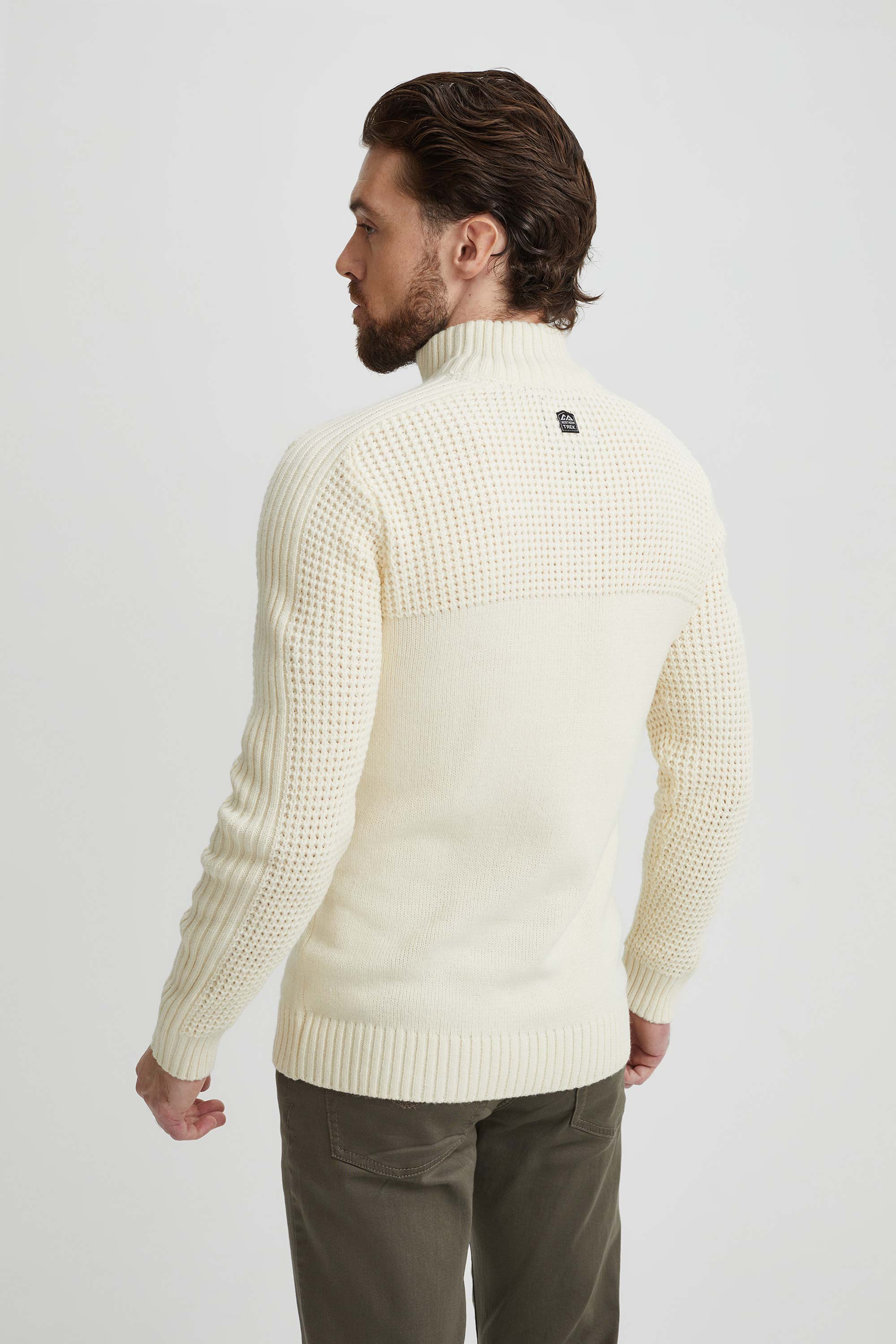 Knit half-zip collar – Le Jean Bleu