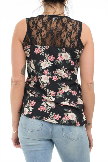 Floral blouse with zipper