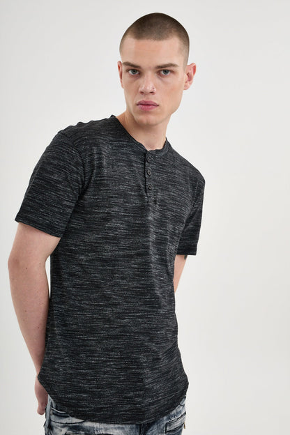 Printed T-Shirt Henley