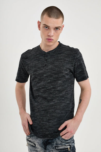 Printed T-Shirt Henley