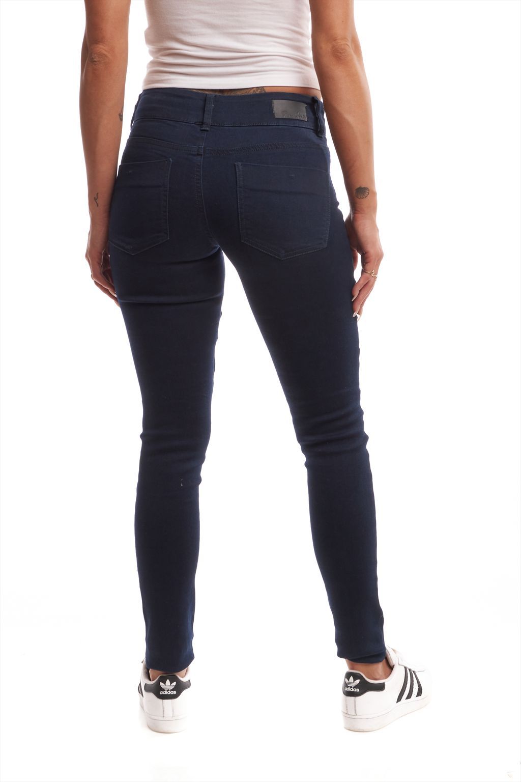 Blue WOMAN Slim Flare Fit Spanish Leg High Waist Slit Jean Trousers 2781863
