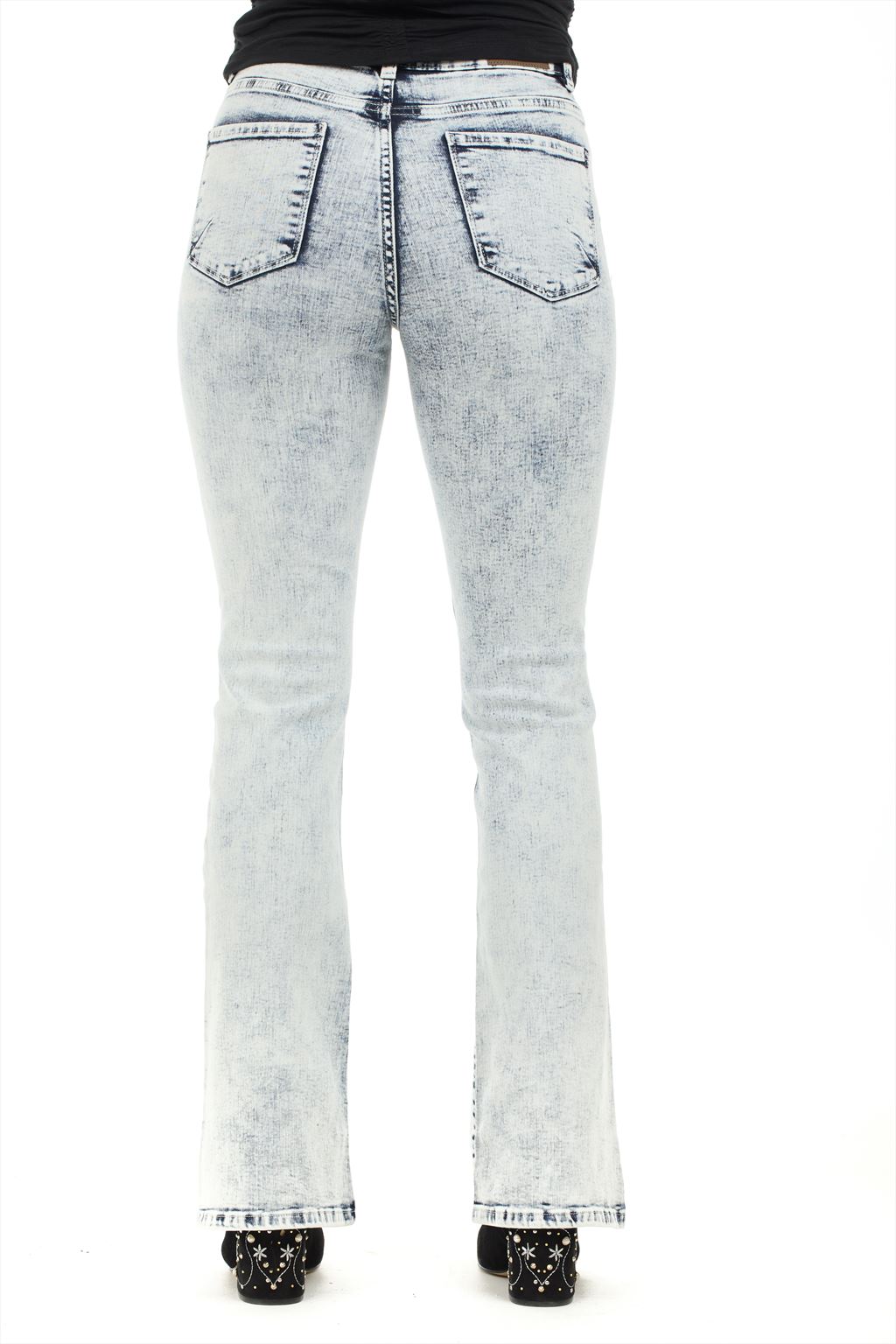 High-waisted Stevie jeans and flared leg
