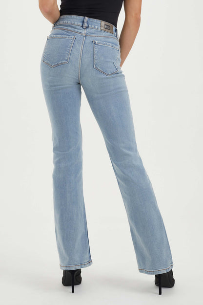 High-waisted Stevie jeans and flared leg