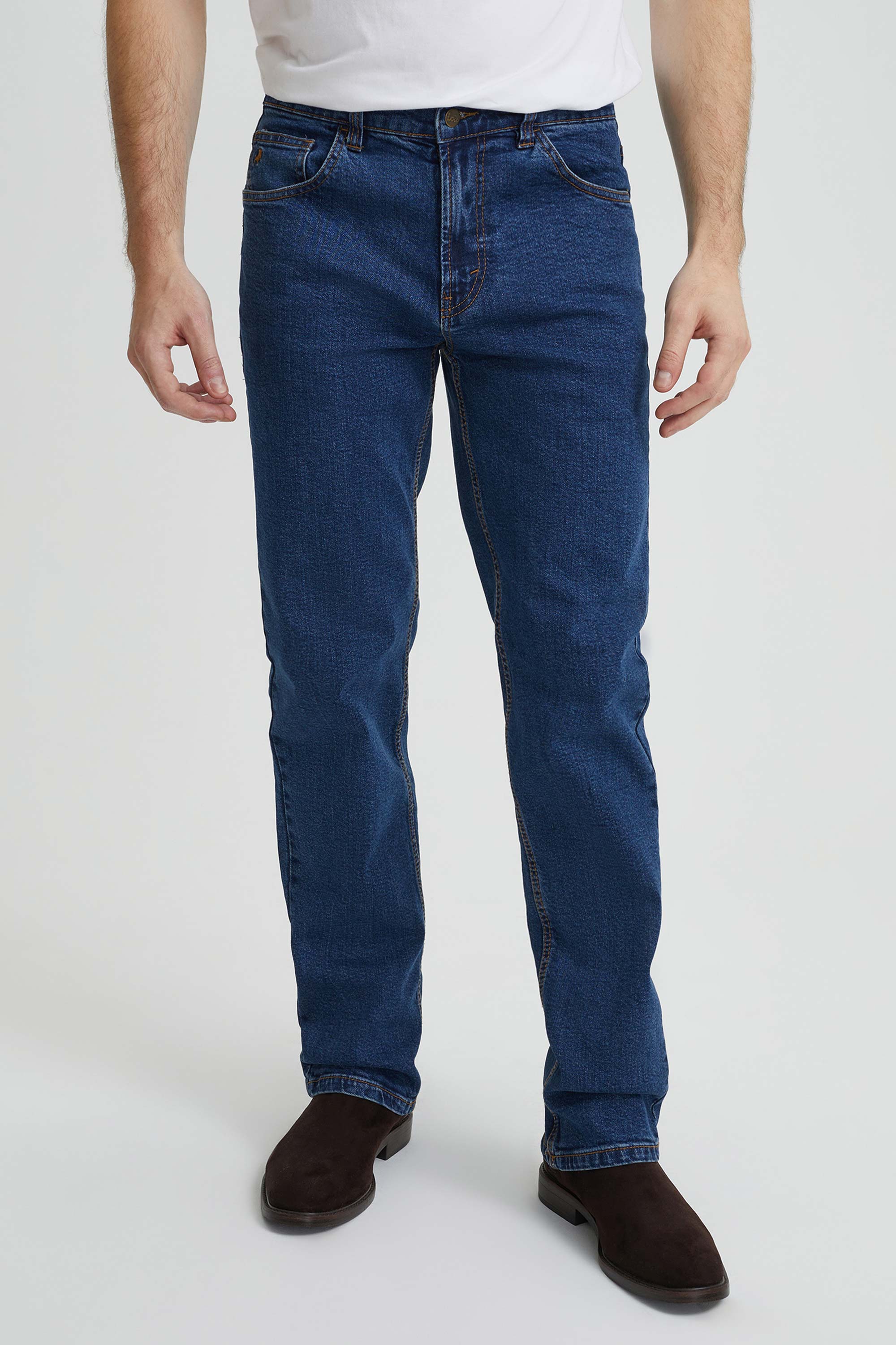 Men's Straight Jeans, Dark blue