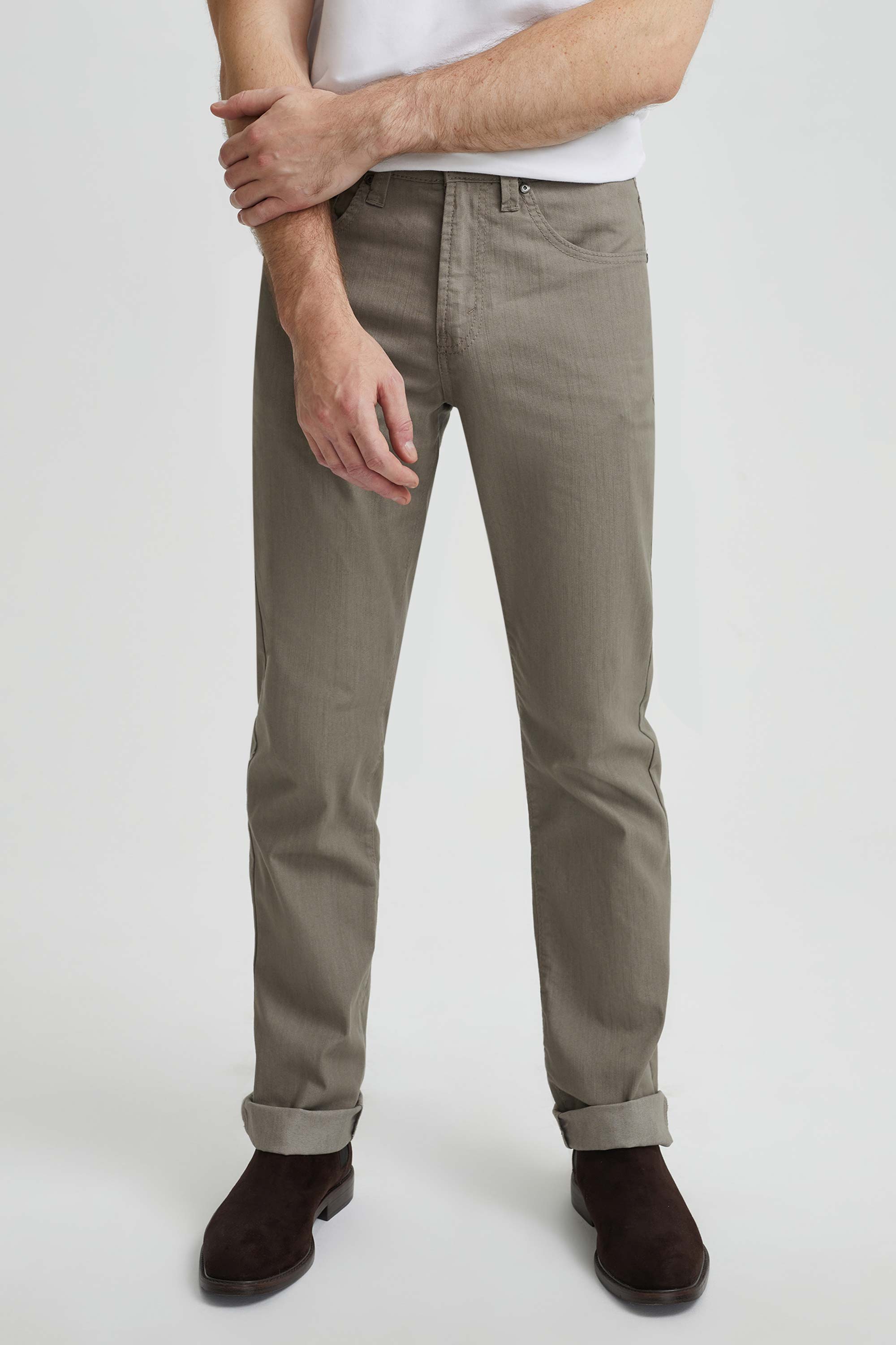 Khaki sales stretch jeans