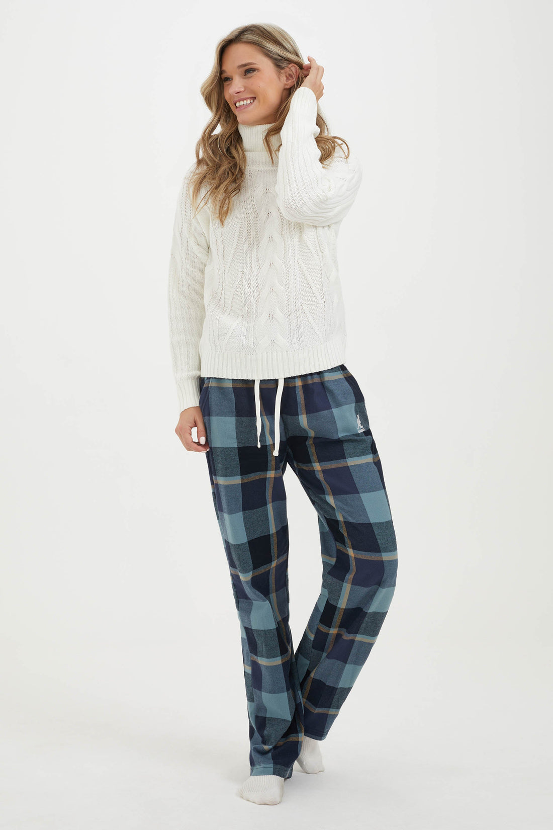 Printed flannel relaxation pants