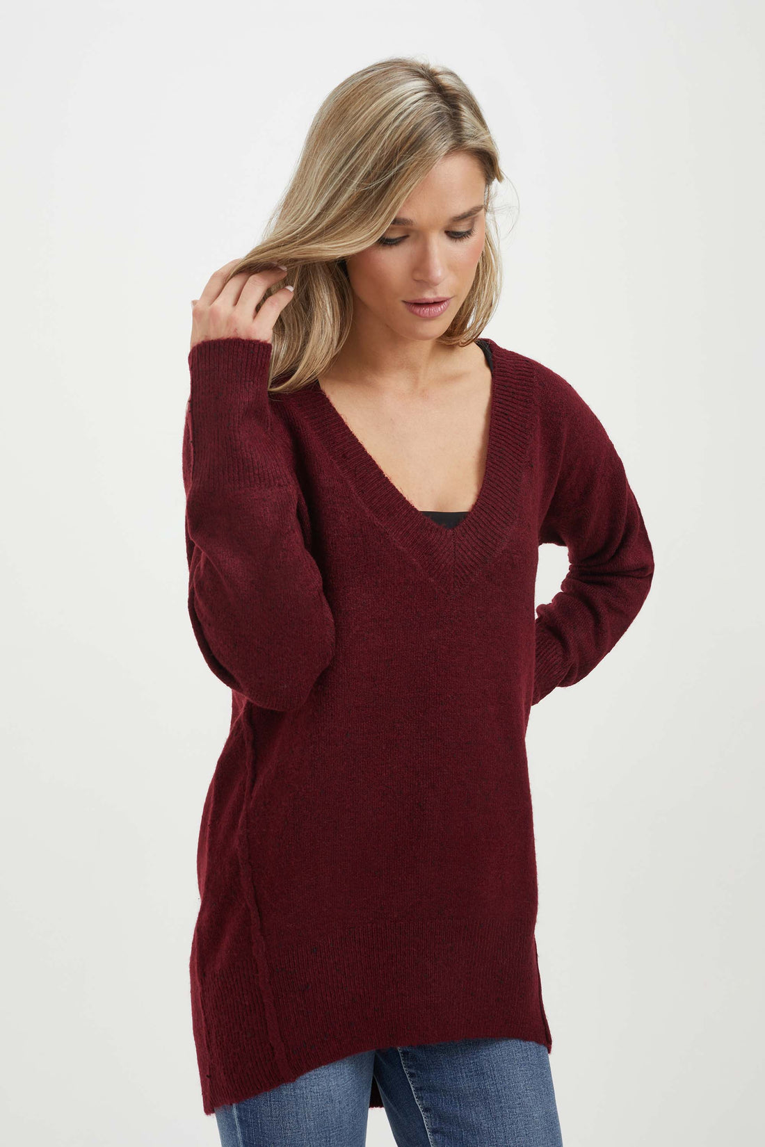 V-neck knit