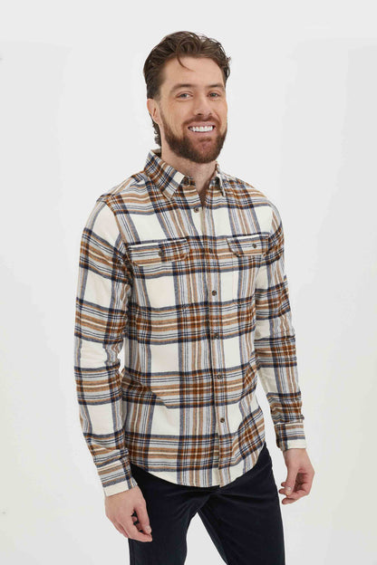 Plaid flannel overshirt