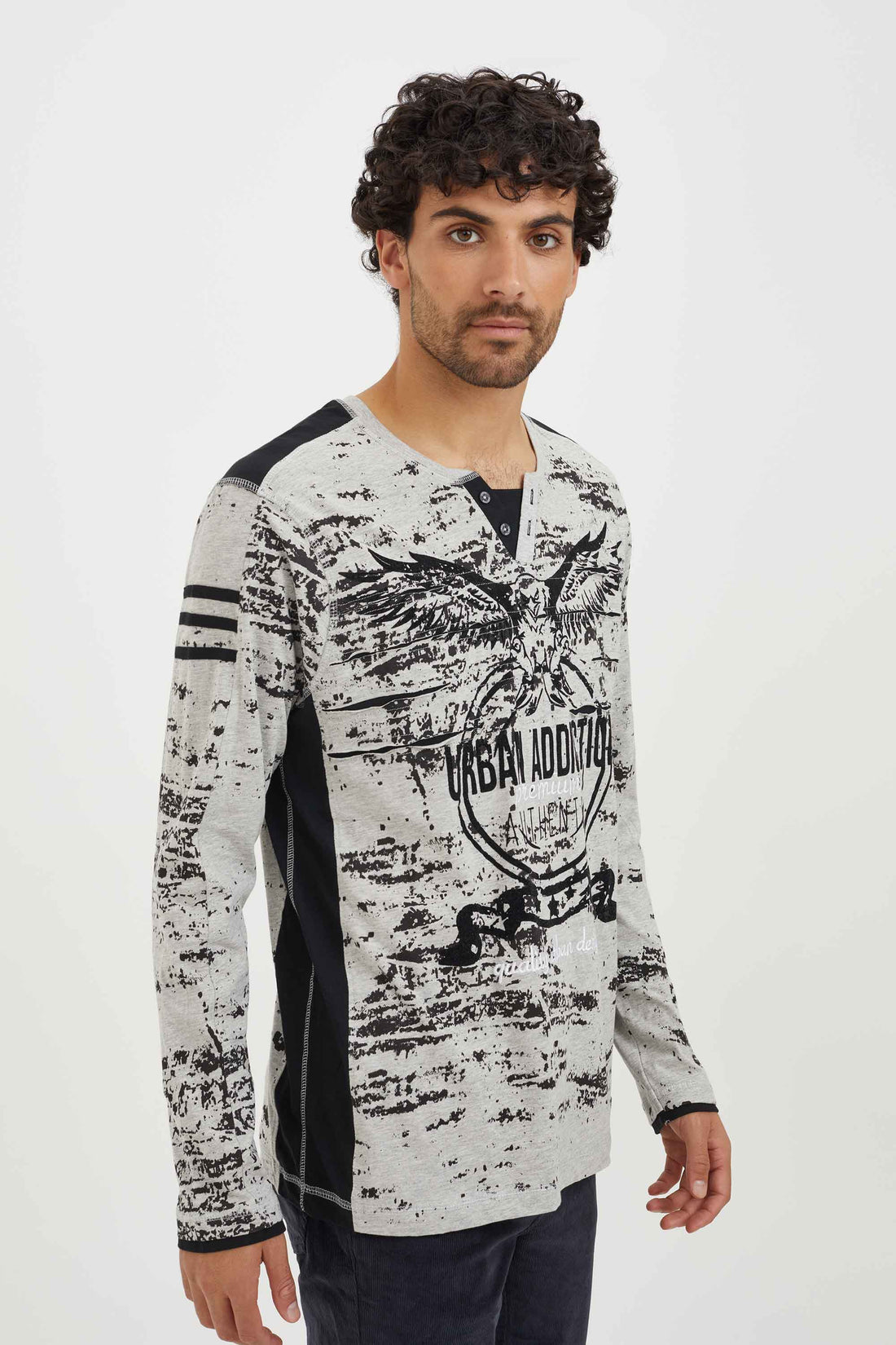 Printed henley Zander T-shirt